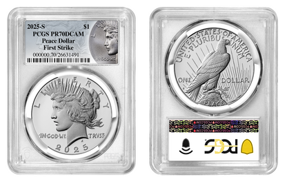 2025-S (PR70) Proof Morgan & Peace Silver Dollar (2 Coin Set) FS PCGS Presale