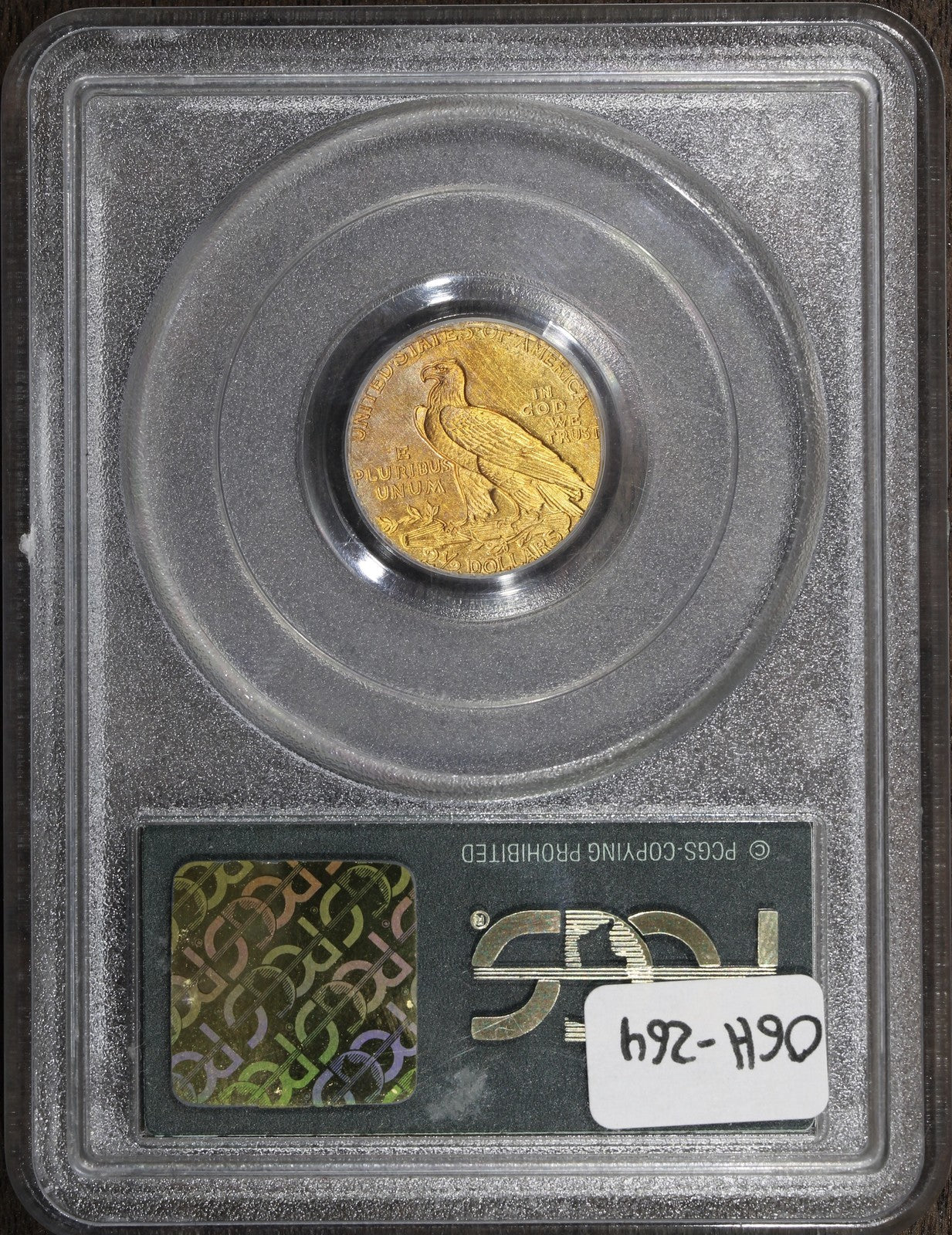 1927 (MS61) Indian Head Gold Quarter Eagle $2.50 PCGS OGH - Toned Gold