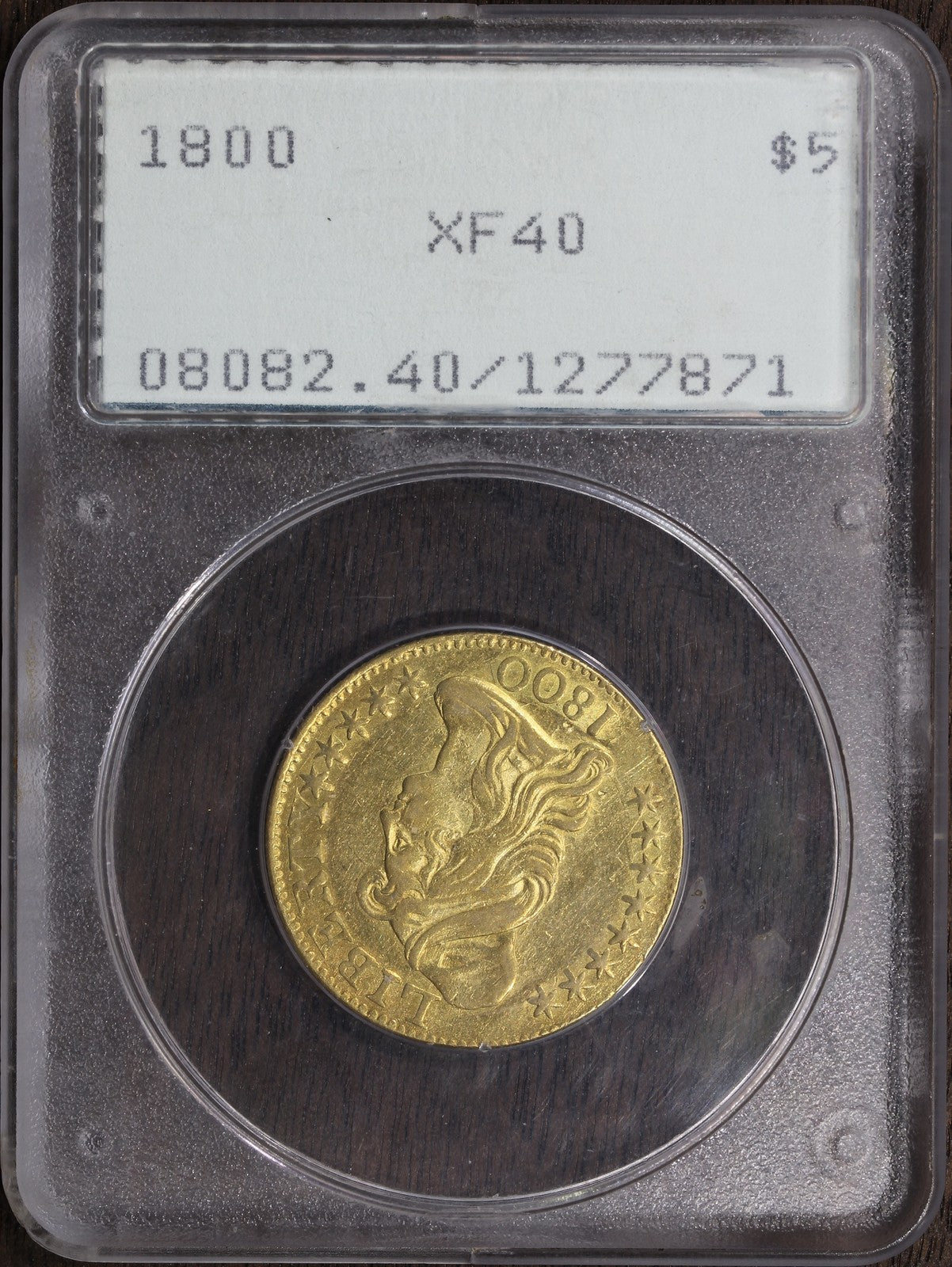 1800 (XF45) Capped Bust Gold Half Eagle $5 PCGS RATTLER - Stunning