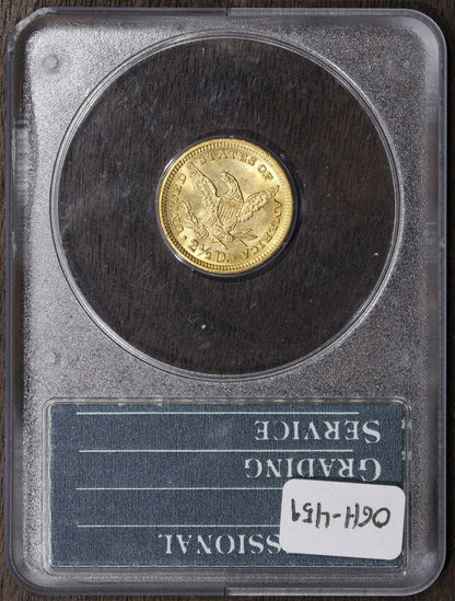 1904 (AU58 CAC) Liberty Head Gold Quarter Eagle $2.50 PCGS Rattler