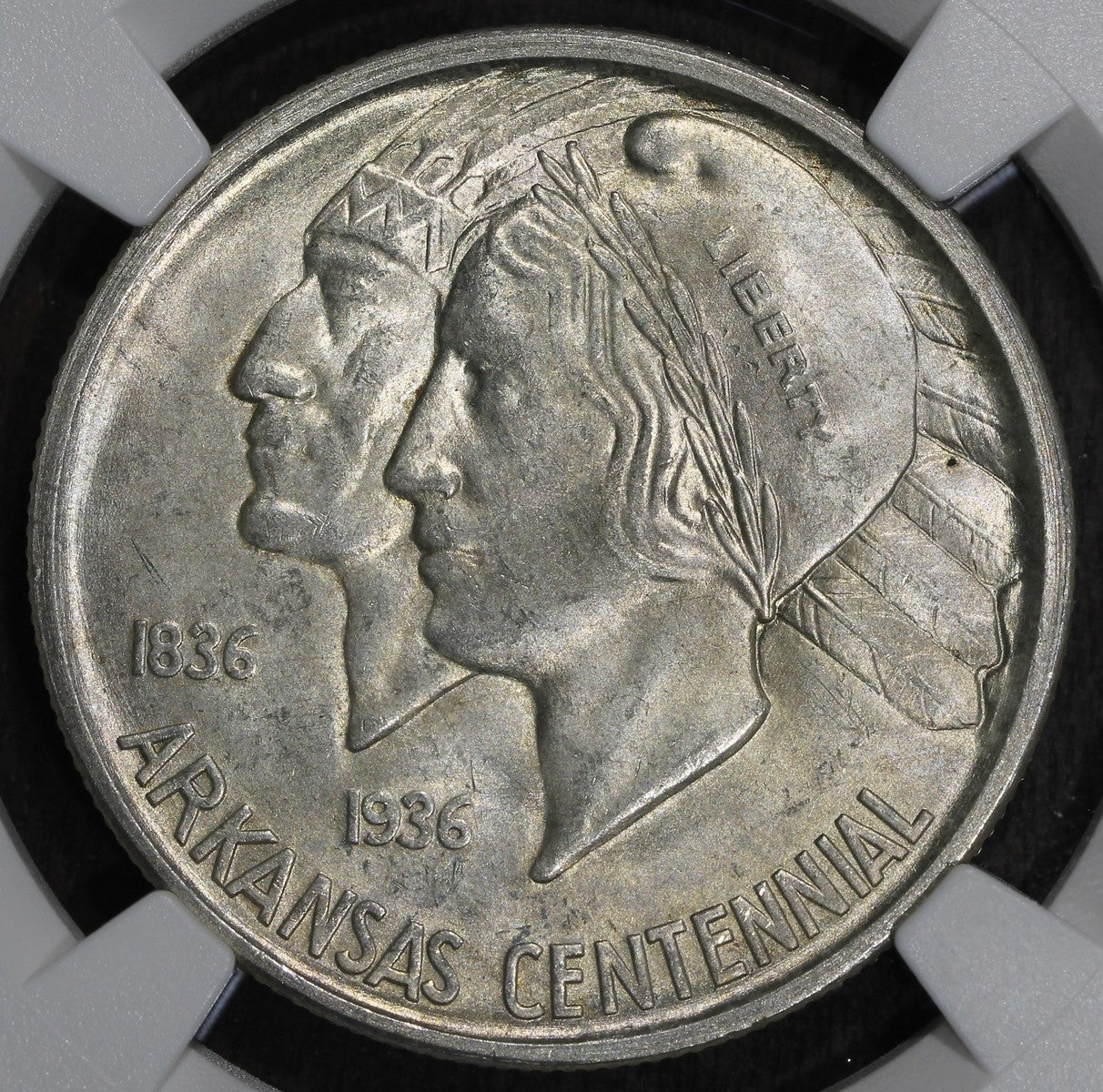 1936-D (MS65) Arkansas Commemorative Silver Half Dollar 50C NGC