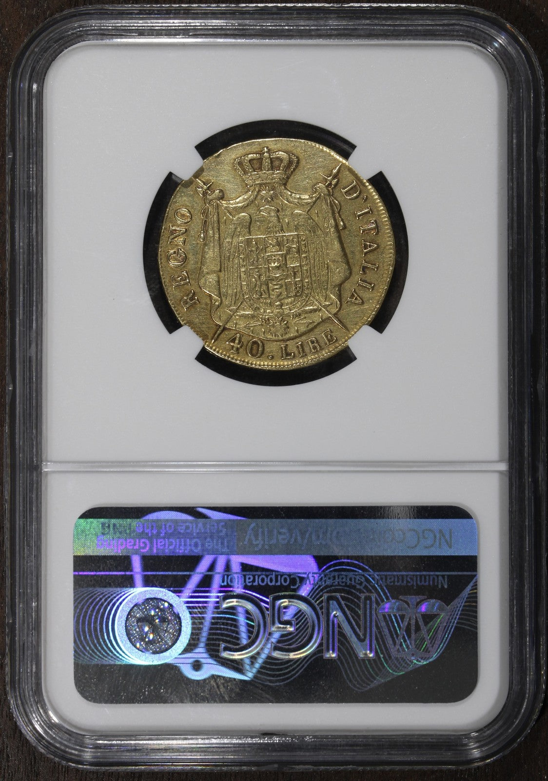 1808-M (VF Details) Napoleon Kingdom of Italy Gold 40 Lire NGC - 40L