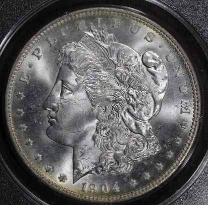 1904-O (MS64 CAC) Morgan Silver Dollar $1 PCGS Rattler