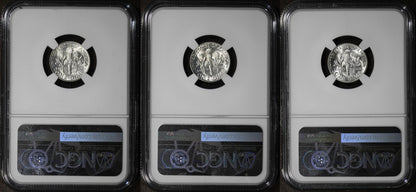 1946-P/D/S (MS66) Roosevelt Dime Three Coin Set 10C NGC