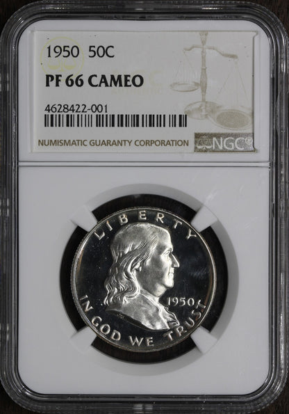 1950 (PF66 Cameo) Proof Franklin Half Dollar 50C NGC - Key Date!