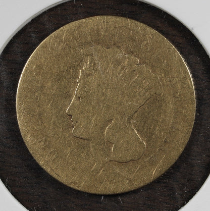 1855 Three Dollar Gold Indian Princess $3 Lowball
