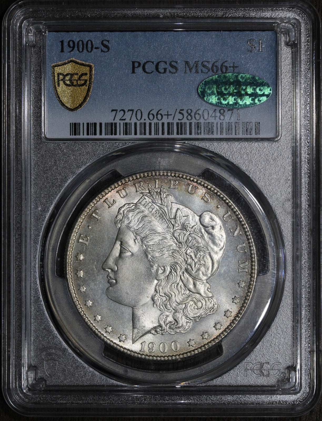 1900-S (MS66+ CAC) Morgan Silver Dollar $1 PCGS - Superb Gem Key Date