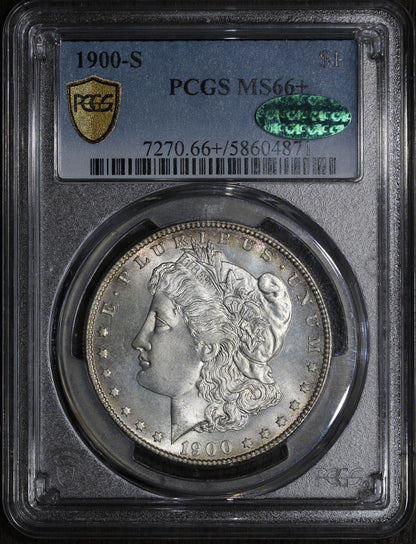1900-S (MS66+ CAC) Morgan Silver Dollar $1 PCGS - Superb Gem Key Date