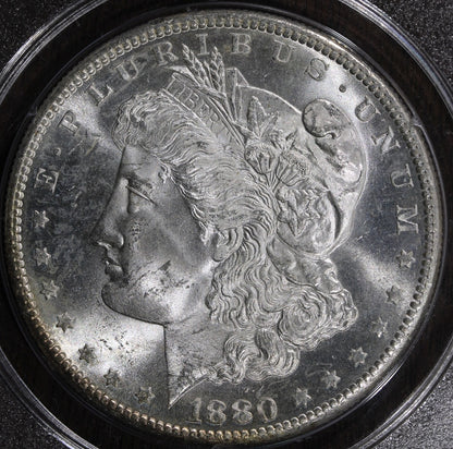 1880-S (MS64 CAC) Morgan Silver Dollar $1 PCGS Rattler