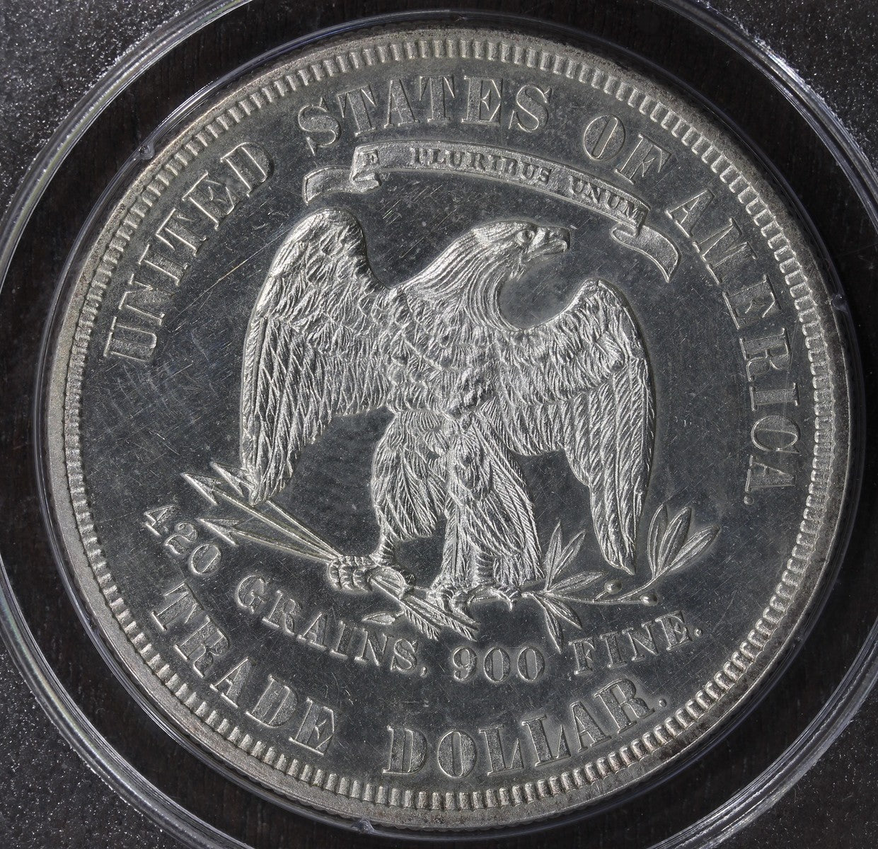 1879 (PR61 CAC) Proof Trade Dollar $1 PCGS Rattler - Nice Contrast