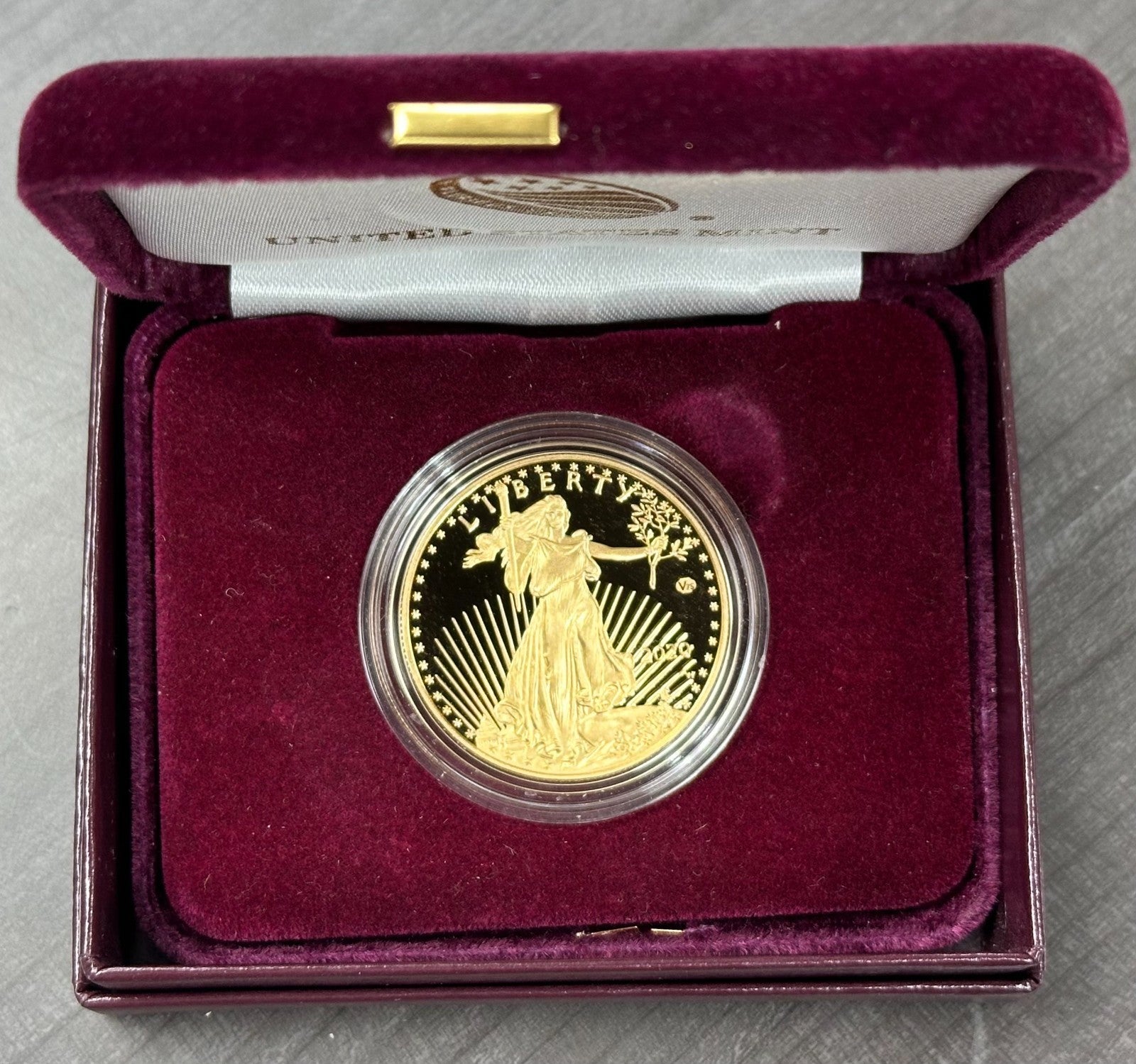 V75 Proof American Gold Eagle Privy $50 AGE with OGP and COA - 1945 Mintage