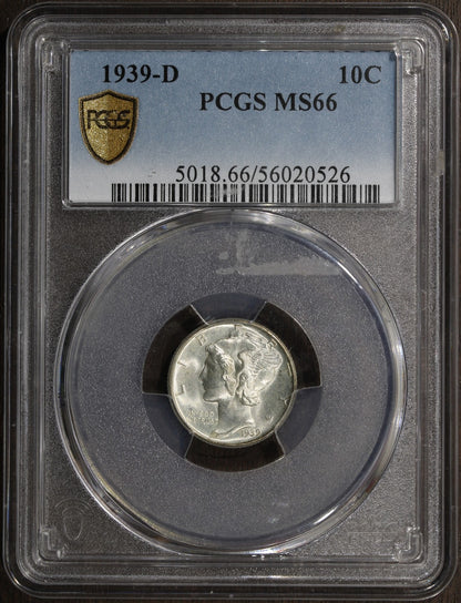 1939-D (MS66) Mercury Dime 10C PCGS
