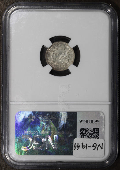 1858 (MS67) Seated Liberty Half Dime H10C NGC - Superb GEM!