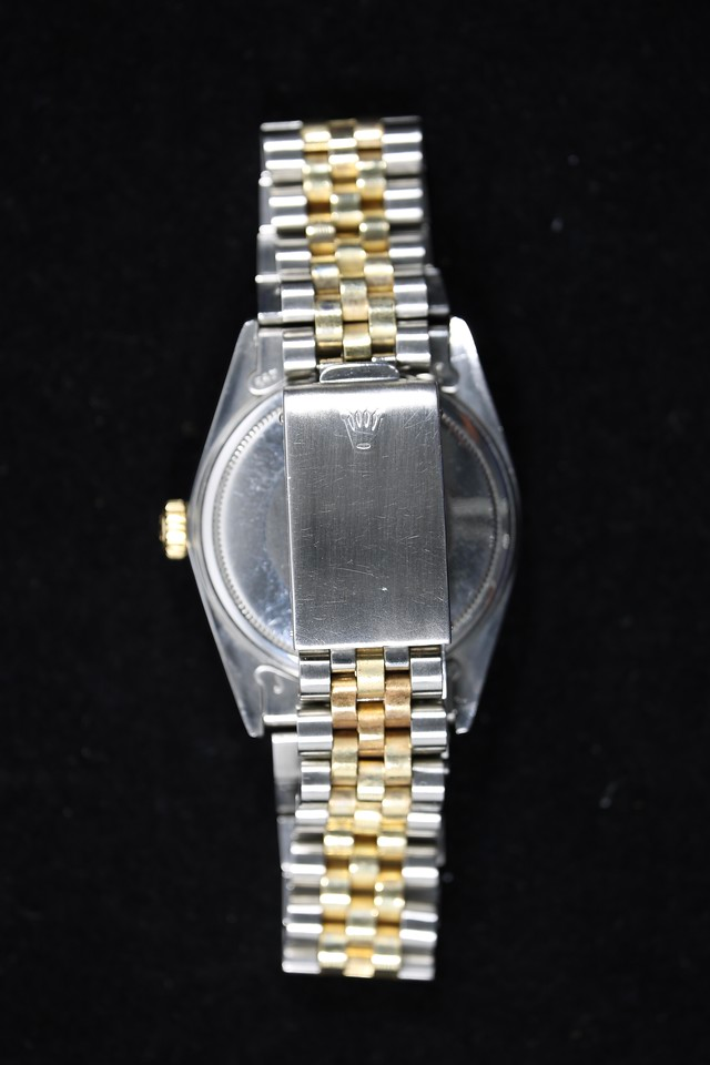 Rolex Datejust 16013 Gold and Silver Jubilee Bracelet with Gold Bezel