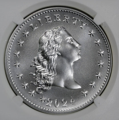 2024 (MS70) Flowing Hair Silver Medal 230th Anniversary NGC - FDOI