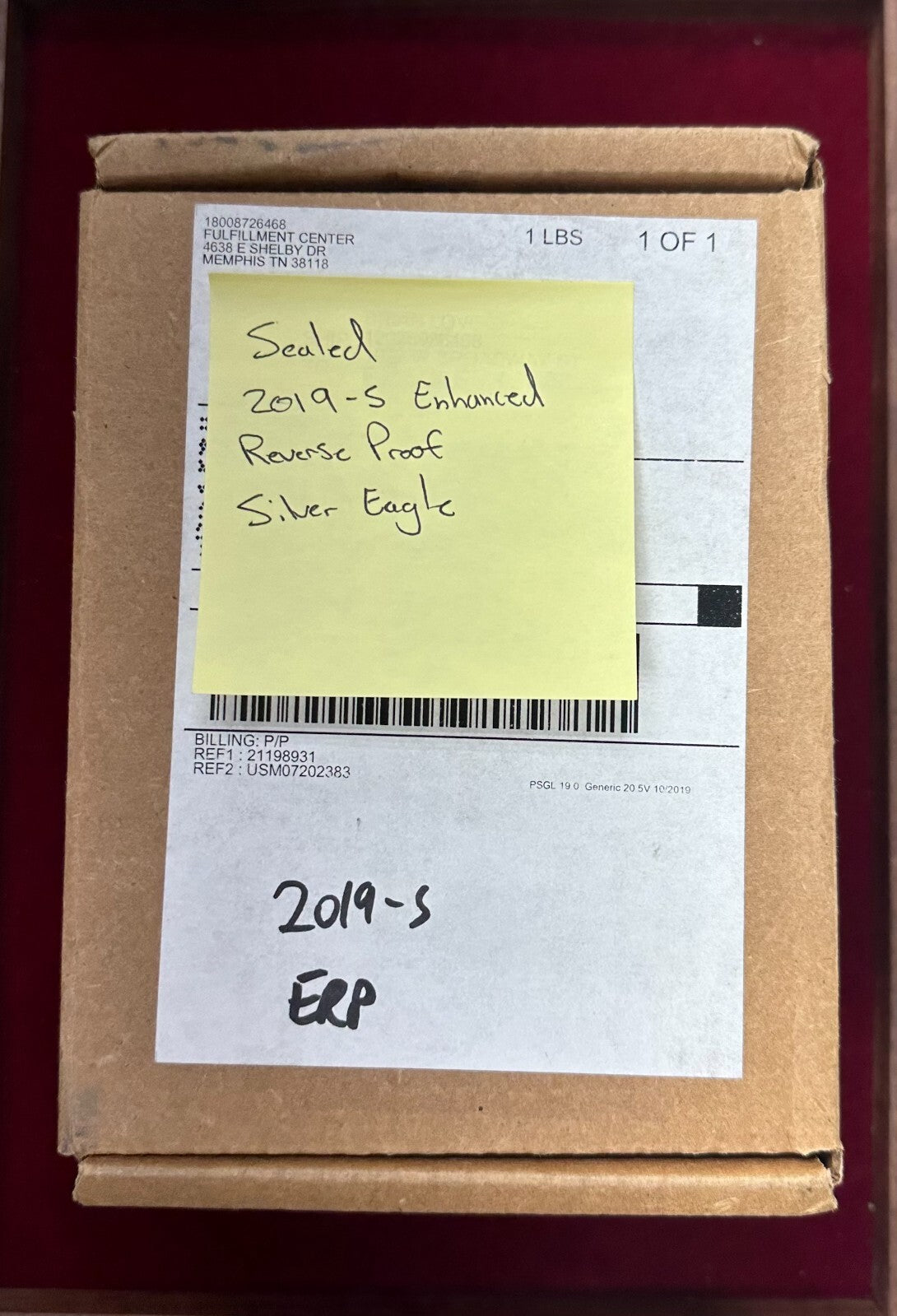 Unopened 2019-S Enhanced Reverse Proof Silver Eagle- Mint SEALED