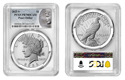 2025-S (PR70) Proof Morgan & Peace Silver Dollar (2 Coin Set) PCGS Presale