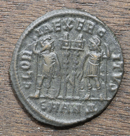 Constantine the Great Roman Empire BI Nummus 307-337 Two Standards Reverse