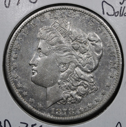 1878-CC Morgan Silver Dollar $1 AU - KEY Date