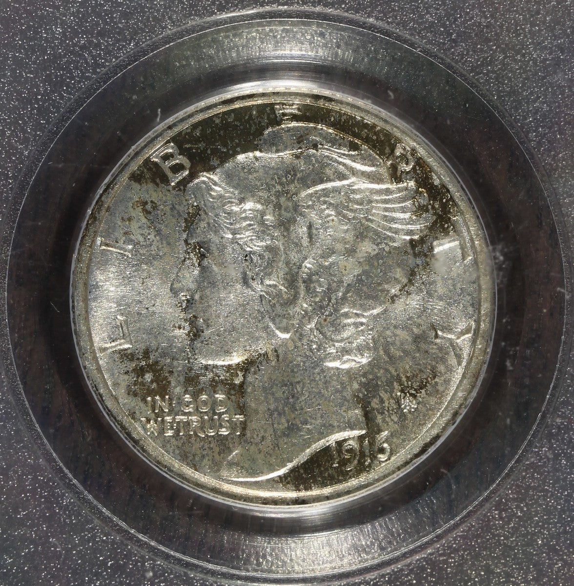 1916-S (MS65FB) Mercury Dime 10C PCGS - First Year Gem!