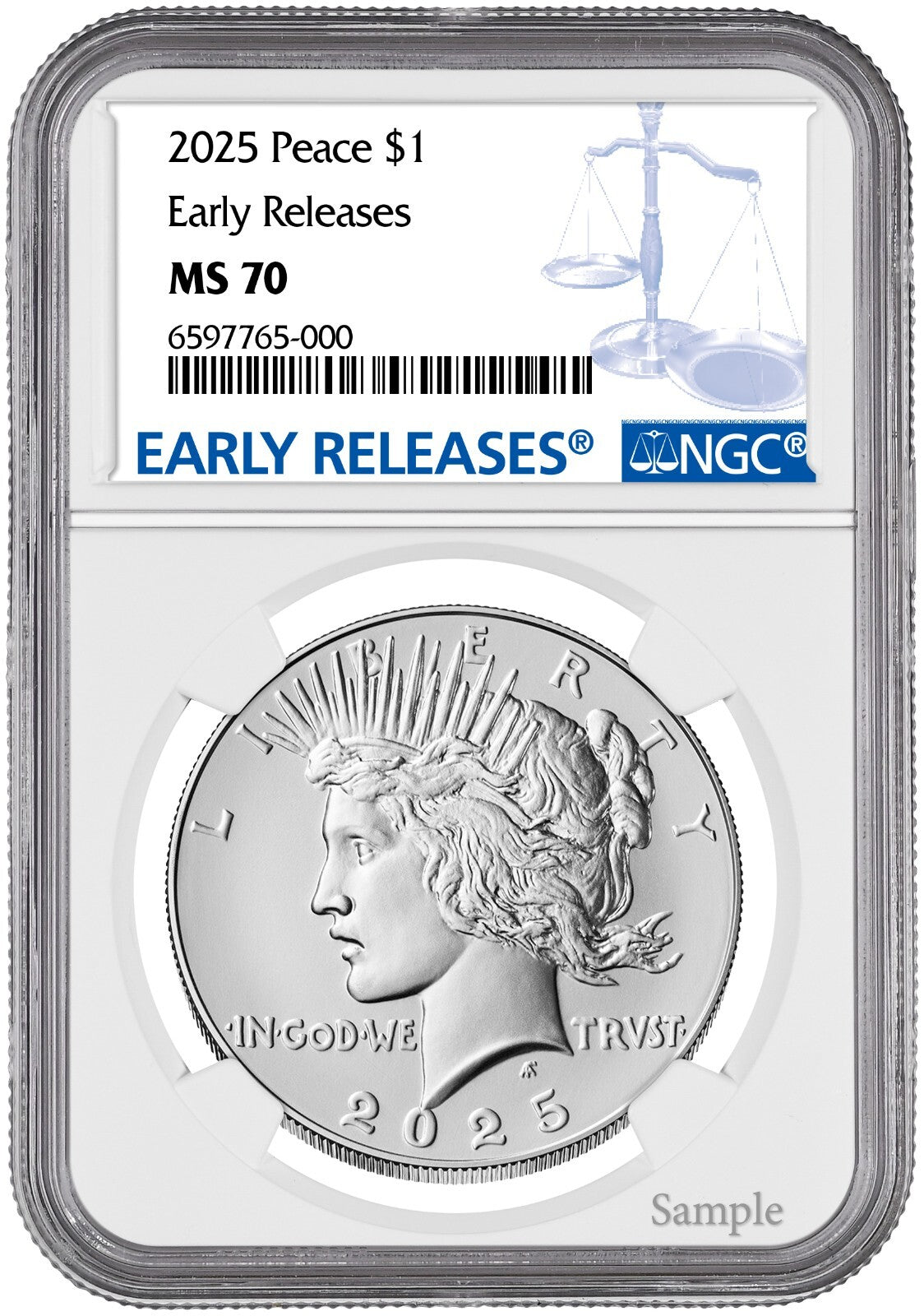 2025-P (MS70) Morgan & Peace Silver Dollar (2 Coin Set) Early Release ER NGC