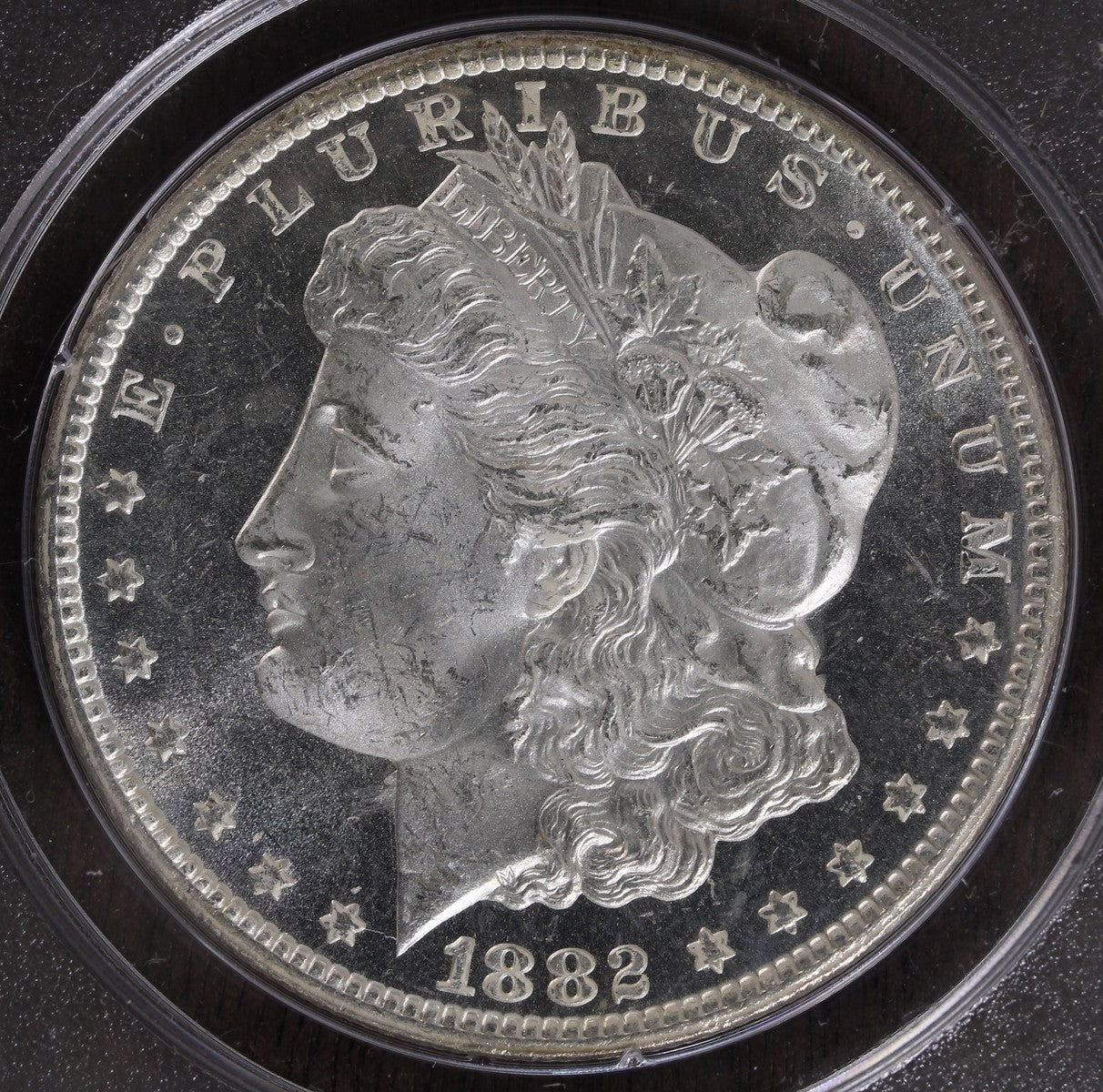1882-CC (MS63 DMPL) Morgan Silver Dollar $1 PCGS Rattler