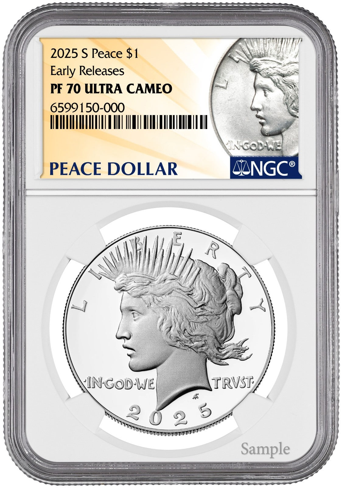 2025-S (PF70) Proof Morgan & Peace Silver Dollar (2 Coin Set) ER NGC Presale