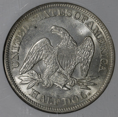 1858 (MS65) Seated Liberty Half Dollar 50C NGC - GEM Seated Half