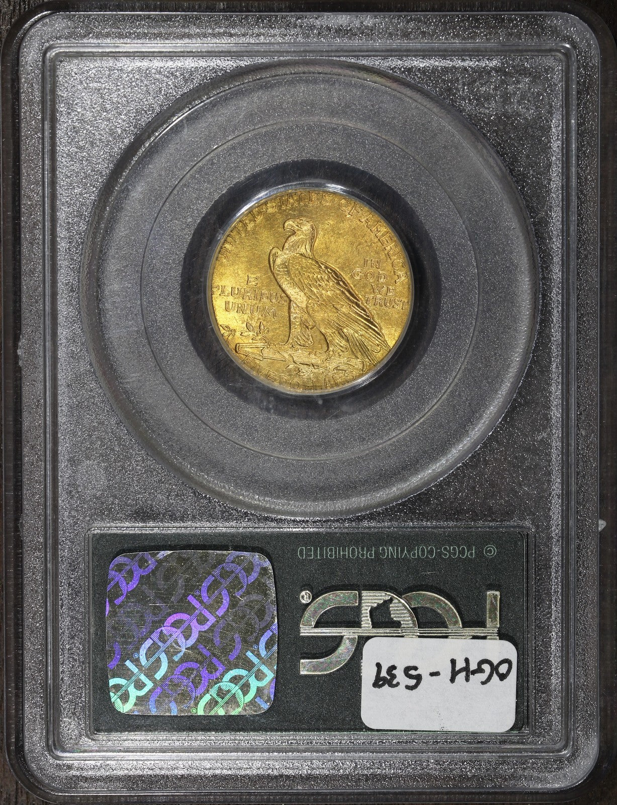 1915 (MS63 CAC) Indian Head Half Eagle $5 PCGS OGH