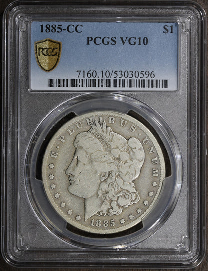 1885-CC (VG10) Morgan Silver Dollar $1 PCGS - Carson City