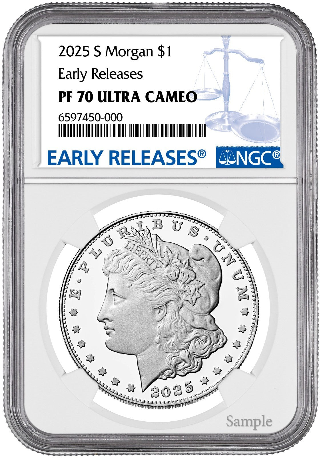 2025-S (PF70) Proof Morgan & Peace Silver Dollar (2 Coin Set) ER NGC Presale