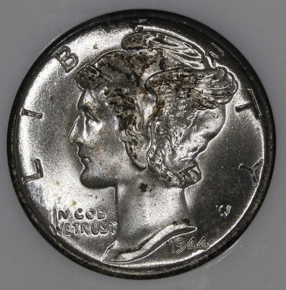 1944 (MS66FB CAC) Mercury Dime 10C NGC FATTY Old Holder