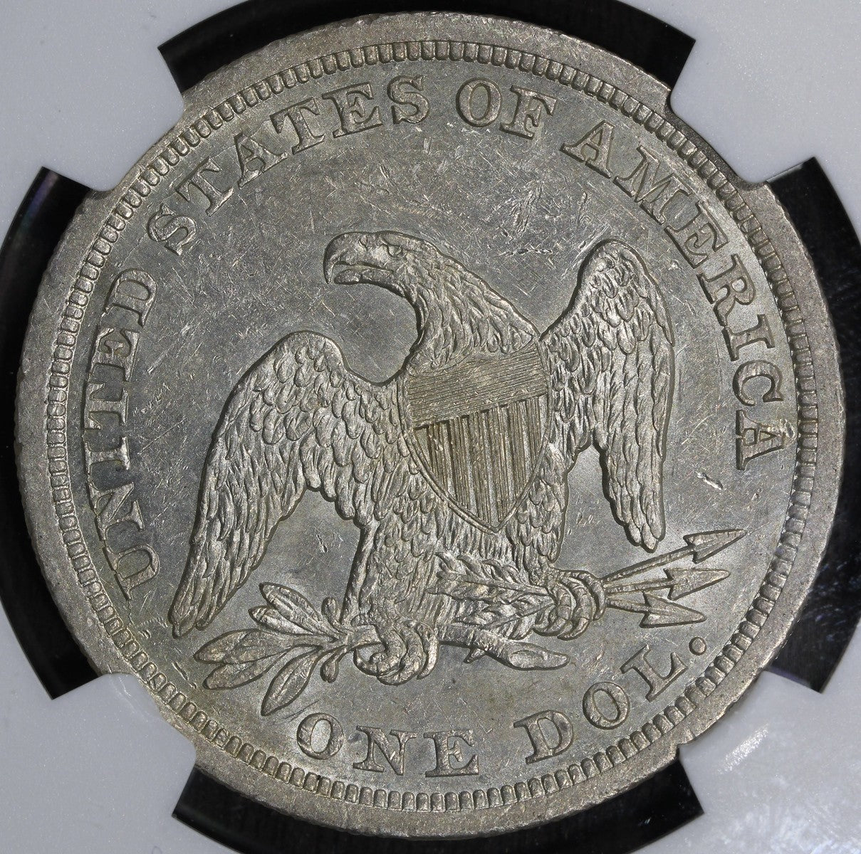1847 (MS60) Seated Liberty Dollar $1 NGC - Better Date