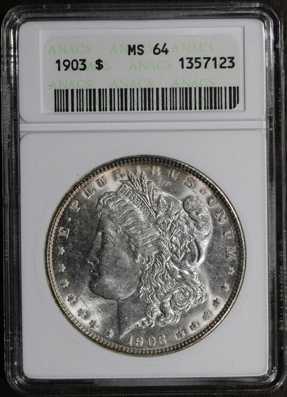 1903 (MS64) Morgan Silver Dollar $1 ANACS Soapbox - Old Holder
