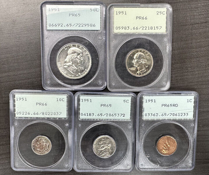 Complete 1951 Proof Set PCGS Generation 1 Rattler OGH - PR65/PR66