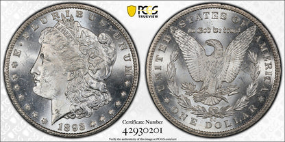 1893-CC (MS63+ PLUS) Morgan Silver Dollar $1 PCGS - Carson City
