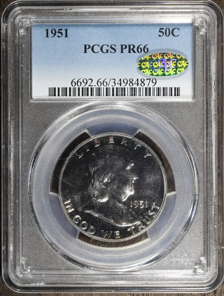 1951 (PR66 CAC) Proof Franklin Half Dollar 50c PCGS