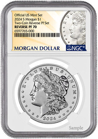 2024-S (Rev PF70) Reverse Proof Morgan & Peace Dollars NGC