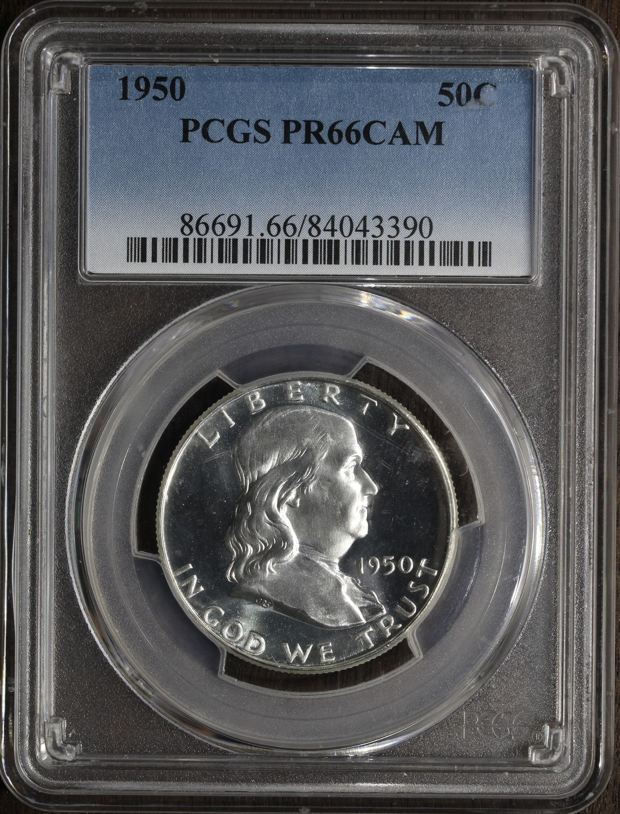 1950 (PR66 Cameo) Proof Franklin Half Dollar 50C PCGS - Key Date!