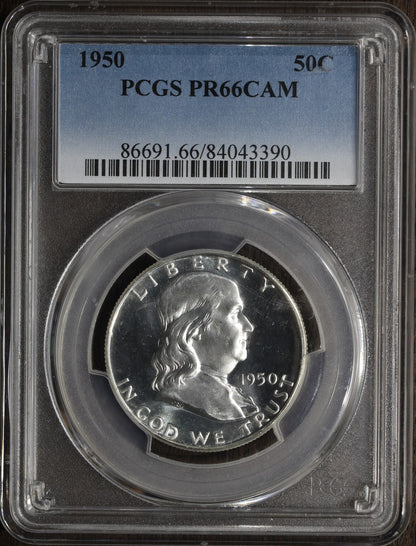 1950 (PR66 Cameo) Proof Franklin Half Dollar 50C PCGS - Key Date!