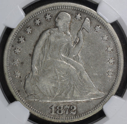1872 (VF20) Seated Liberty Dollar $1 NGC