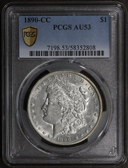 1890-CC (AU53) Morgan Silver Dollar $1 PCGS - Key Date Carson City