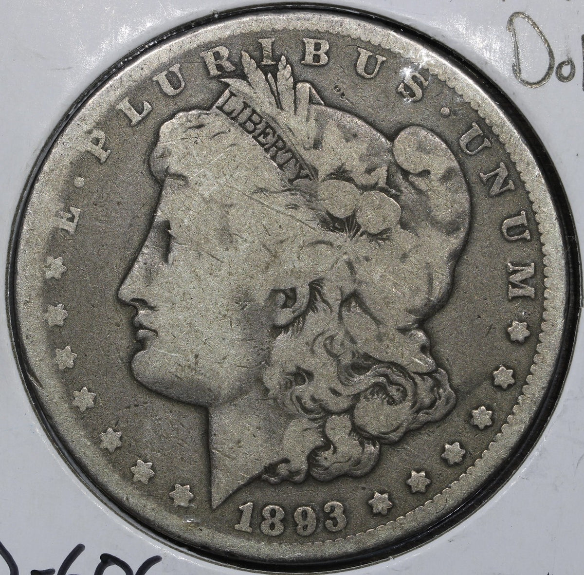 1893-CC Morgan Silver Dollar $1 - VG Very Good