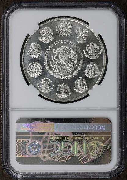 2005-Mo (MS68) Mexico 1 oz Silver Libertad Onza NGC - KEY DATE