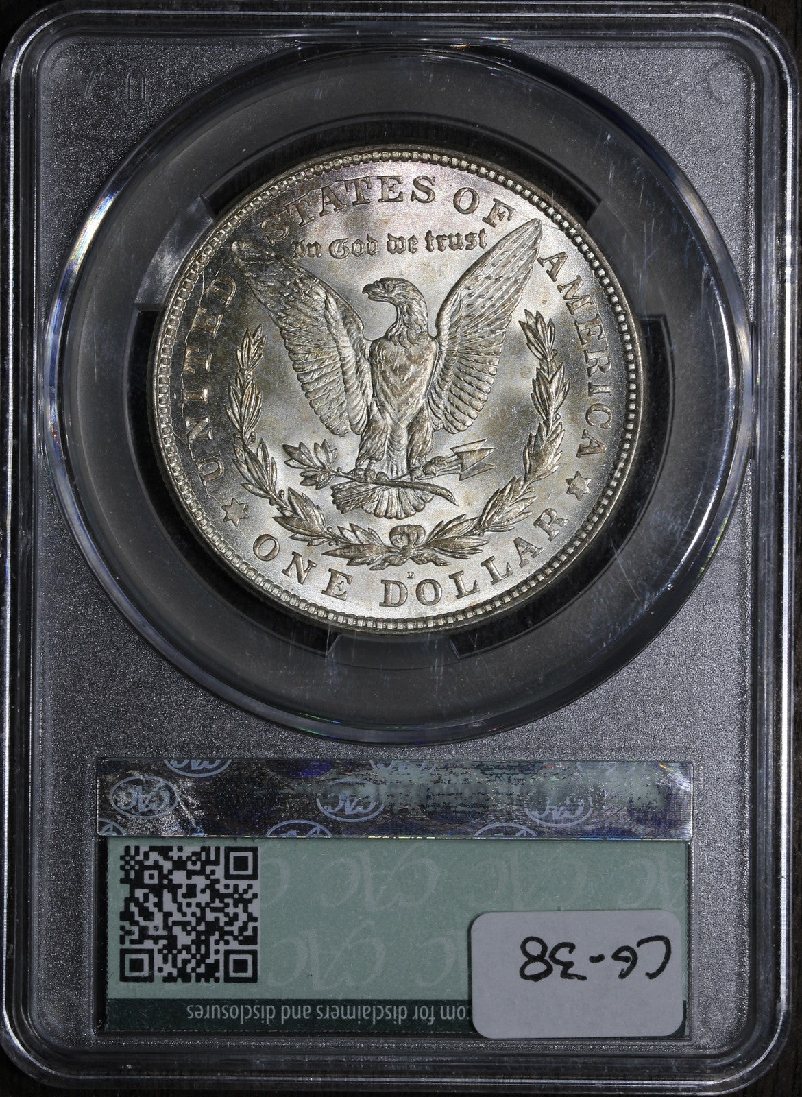 1921-D (MS66 CAC) Morgan Silver Dollar $1 CACG - Stunning Colorful Toning