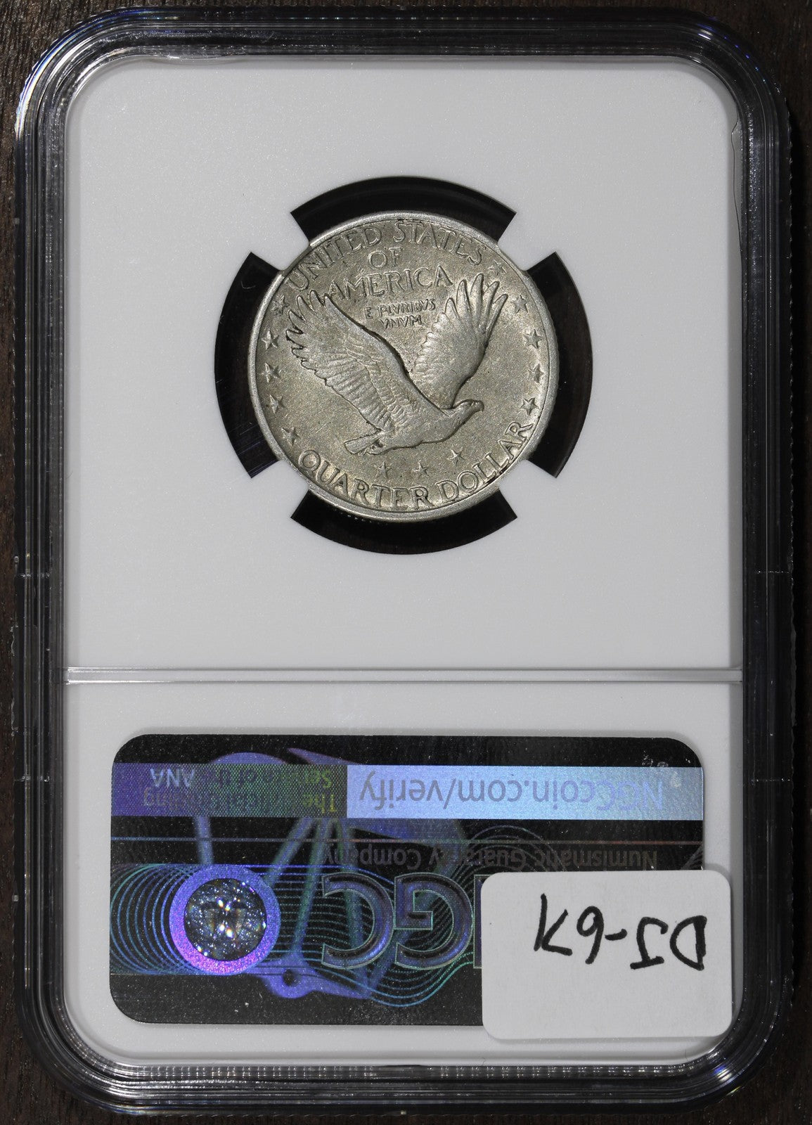 1917 (AU53) Type 2 Standing Liberty Quarter 25C NGC - Better Date SLQ
