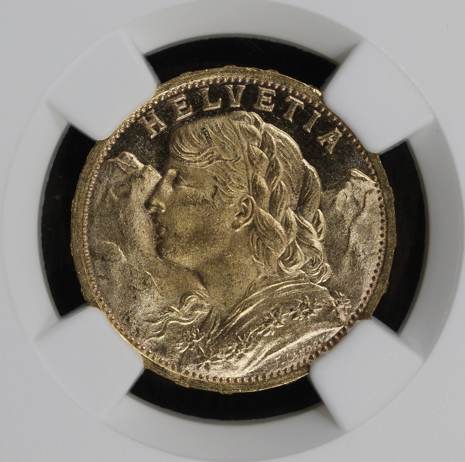1930-B (MS65) Switzerland Gold 20 Francs 20F NGC - Gem, Prooflike Fields