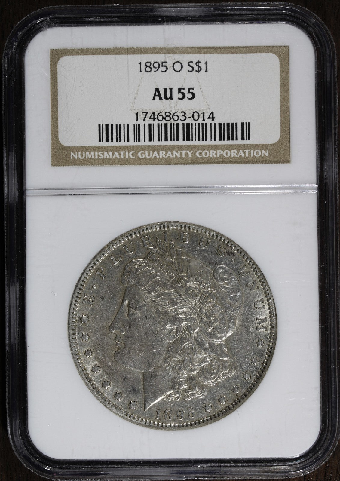 1895-O (AU55) Morgan Silver Dollar $1 NGC - Key Date!