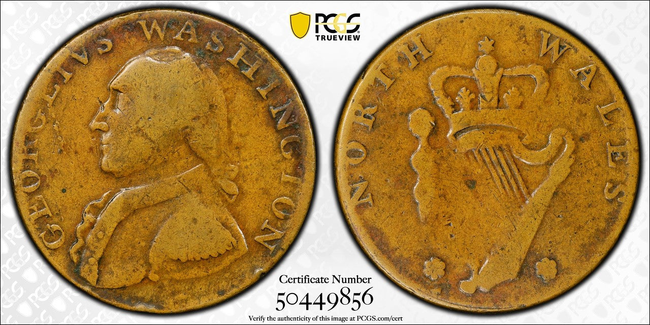 1795 (VF35) North Wales Halfpenny 1/2P Colonial PCGS - Plain Edge