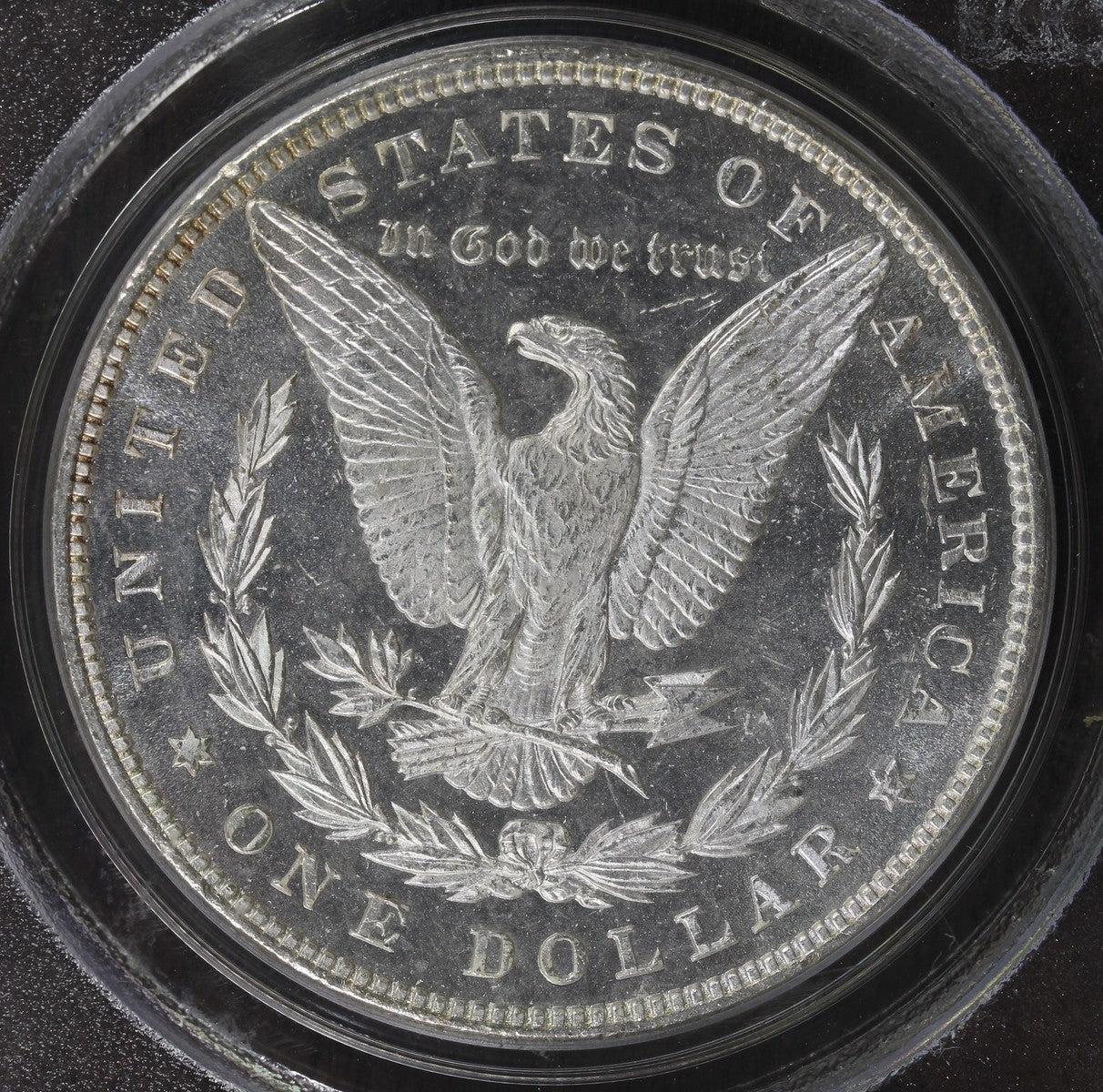 1885 (MS64 DMPL CAC) Morgan Silver Dollar $1 PCGS - Great Contrast
